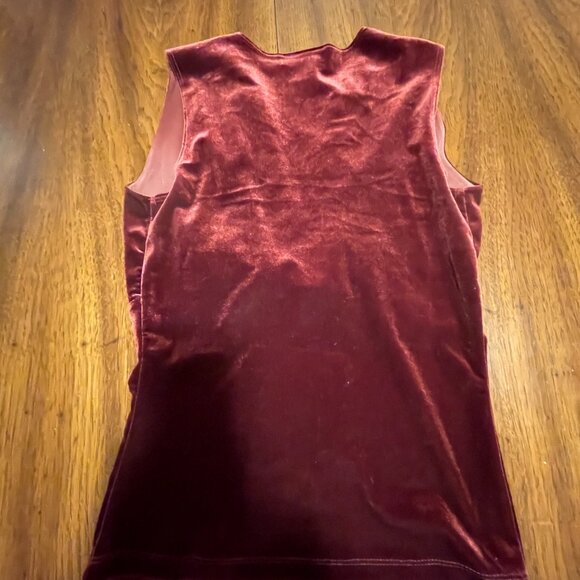 Velvet Sequin V-Neck Sleeveless Top - Picture 3 of 3